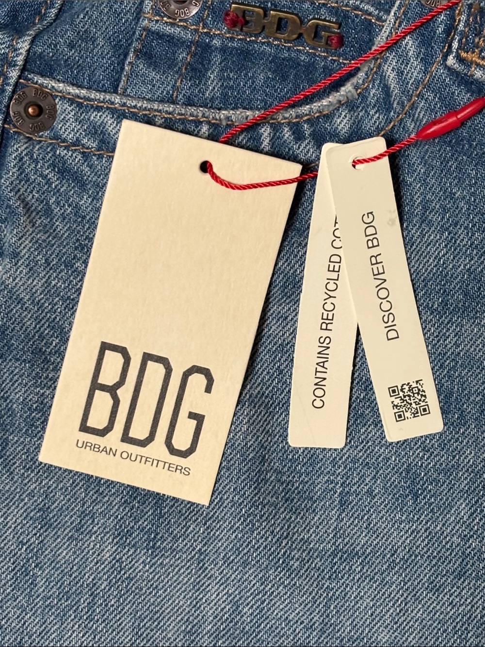 BDG Size 24 Women's Straight Leg Jeans in Medium Blue Wash - Picture 4 of 10